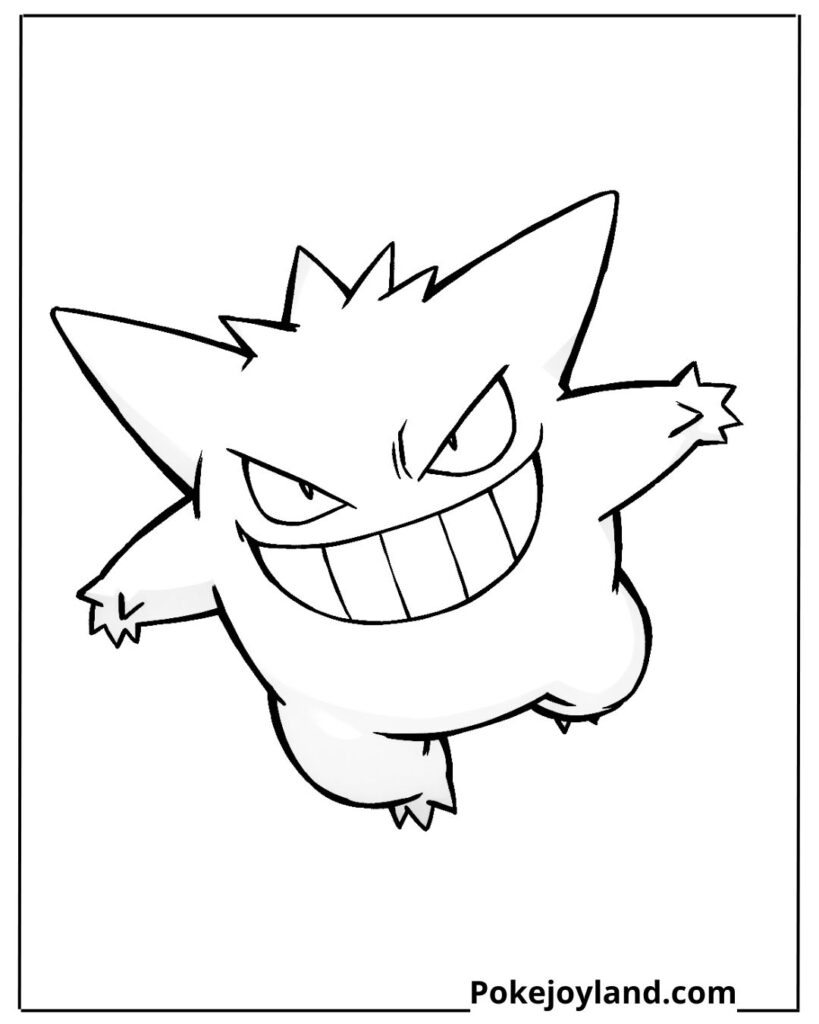 Gengar coloring page