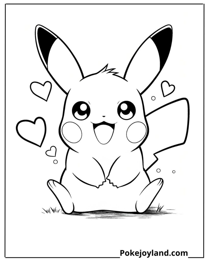 Pikachu Coloring Page