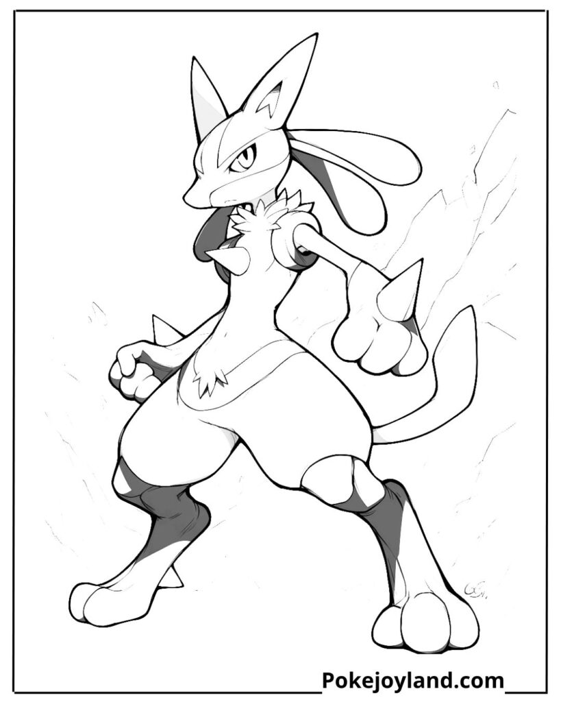 Lucario coloring page