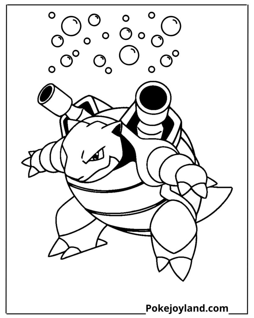 Blastoise Coloring Page