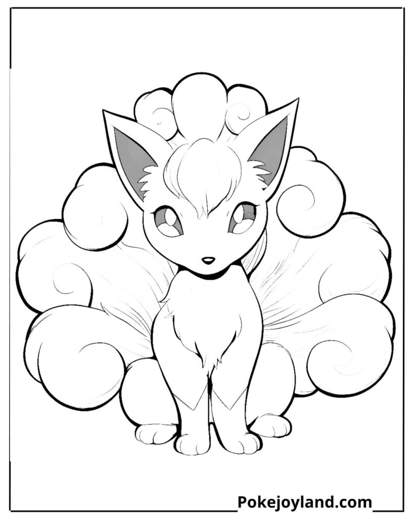 Vulpix coloring page