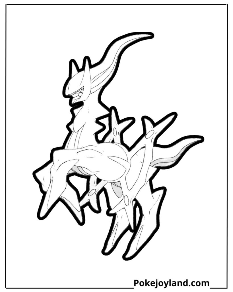 Arceus coloring page