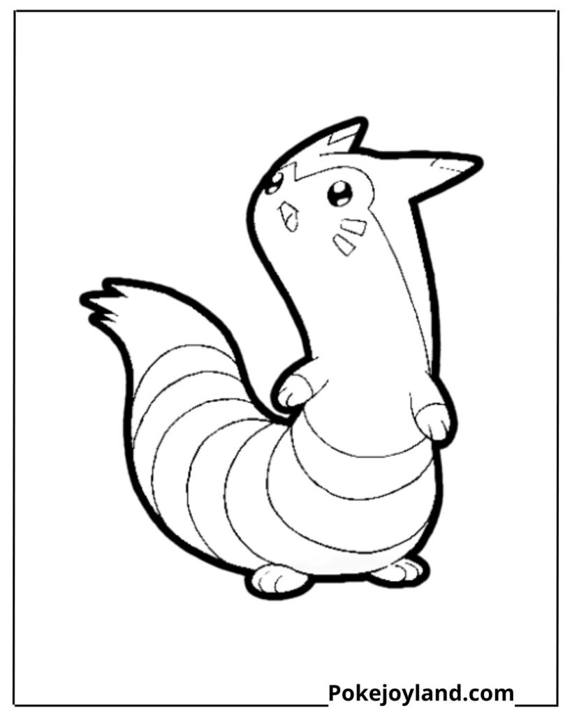 Furret coloring page