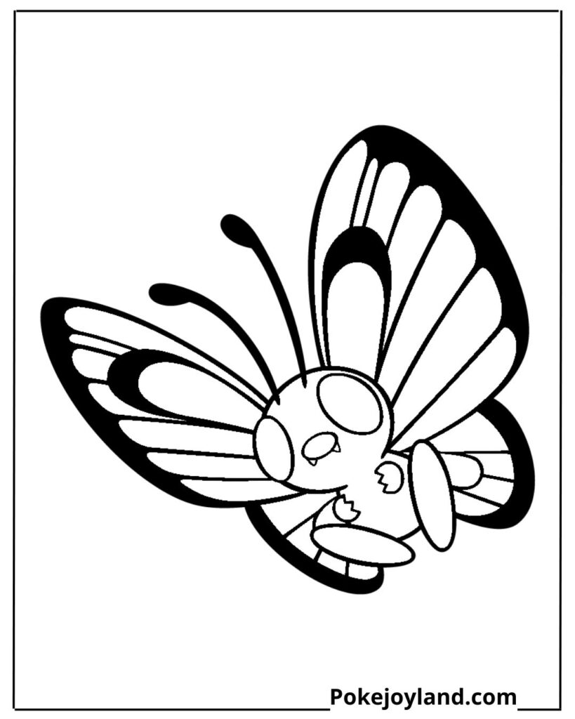 Butterfree coloring Page