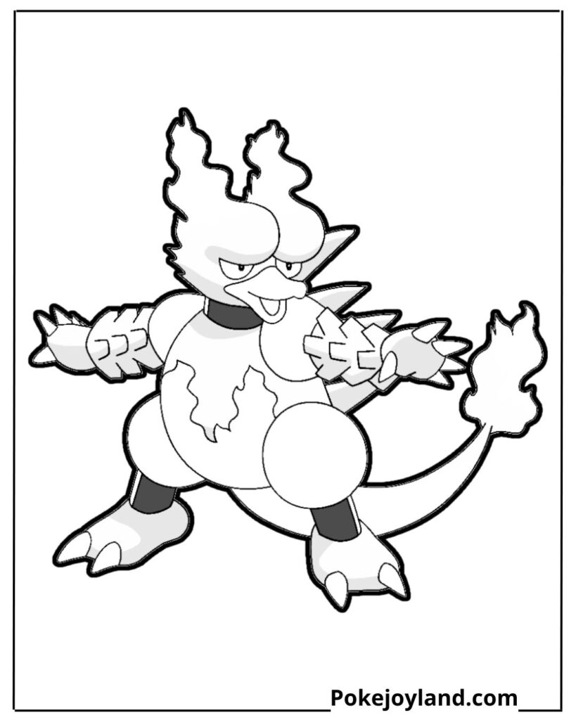 Magmar coloring page