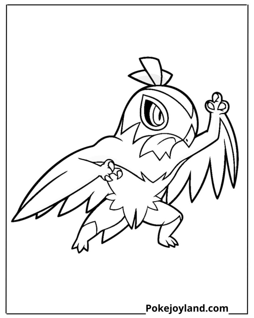 Hawlucha coloring page