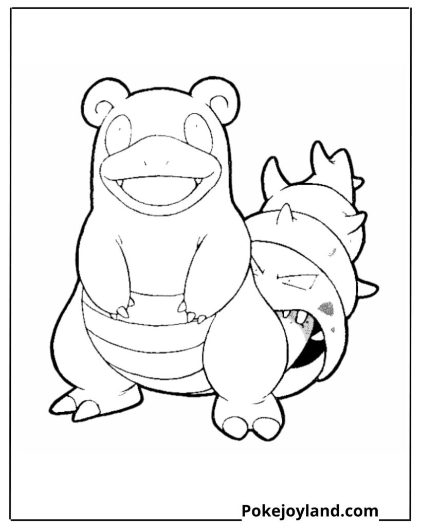 Slowbro coloring page