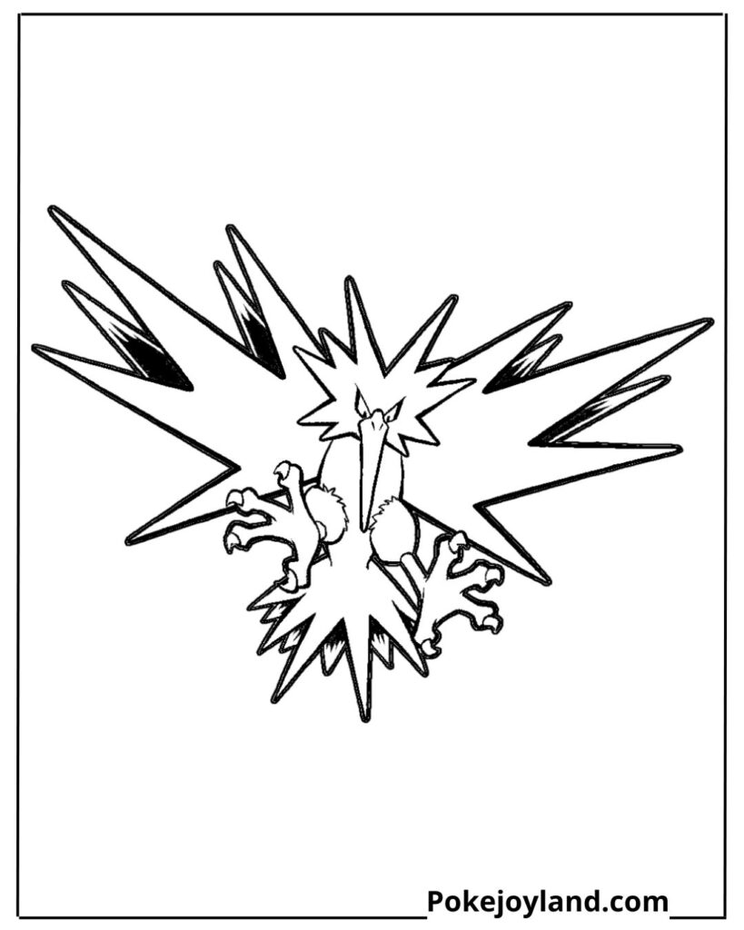 Zapdos coloring page