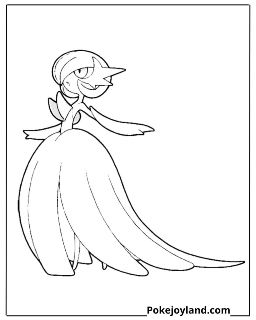 Gardevoir coloring page