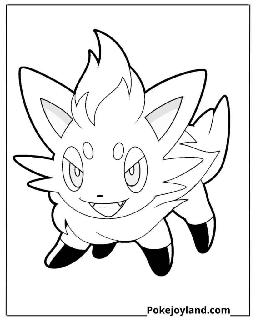 Zorua coloring page