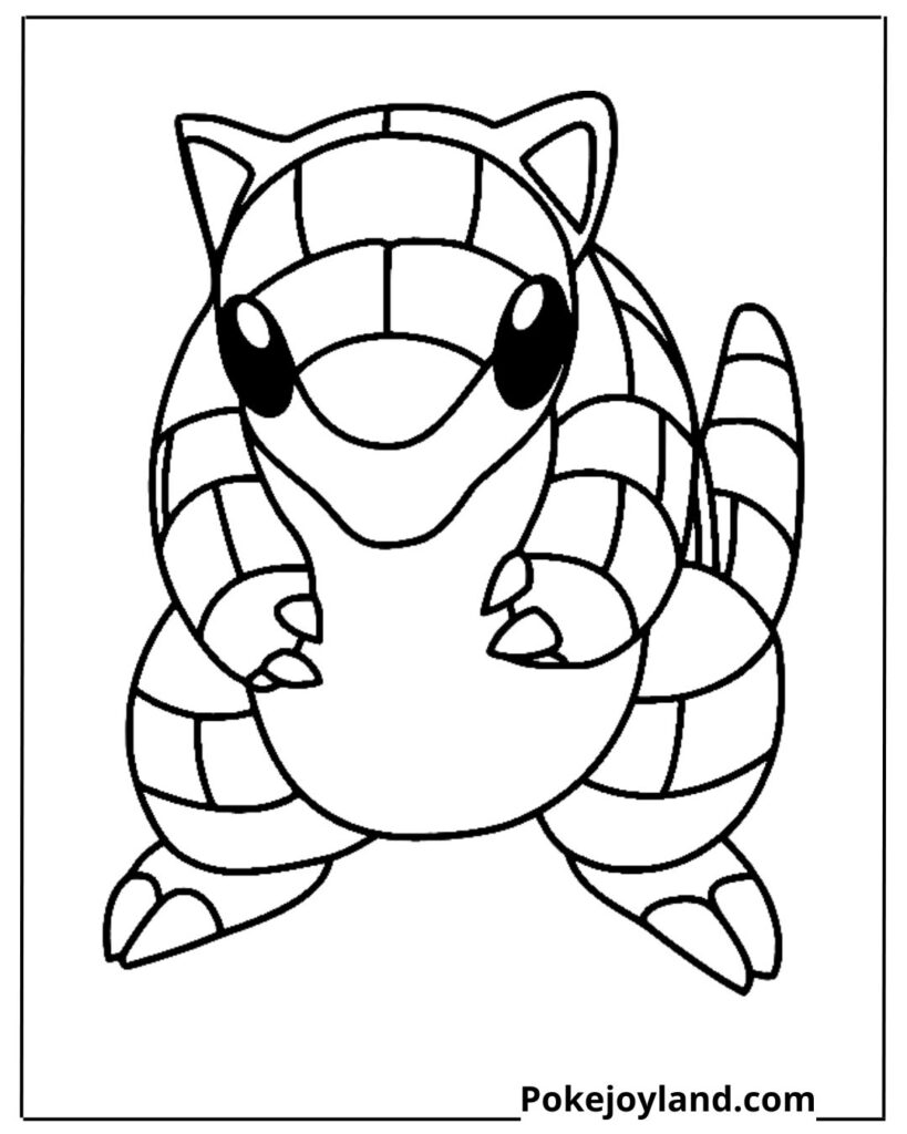 Sandshrew coloring page