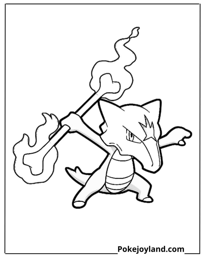 Marowak coloring page