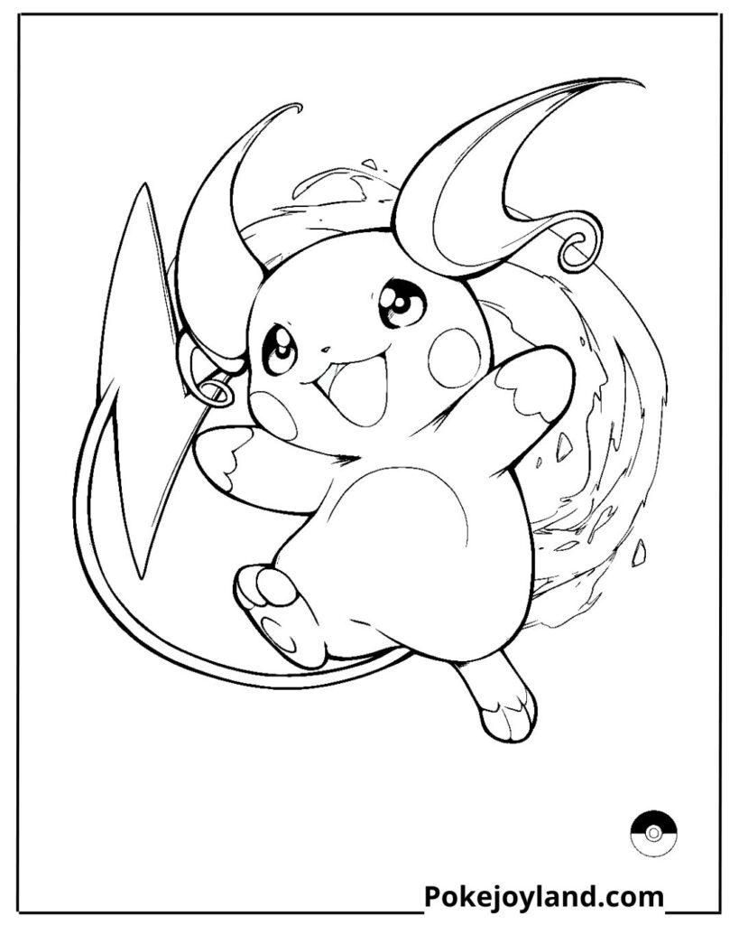 Raichu coloring page