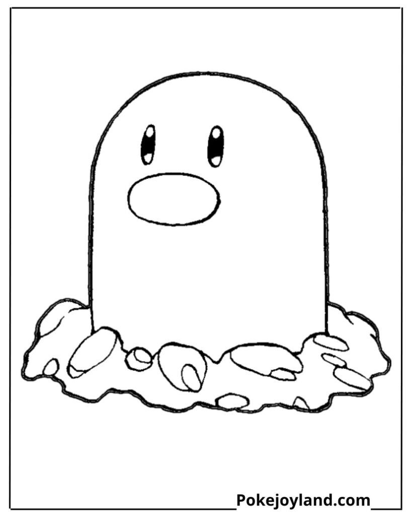 Diglett coloring page