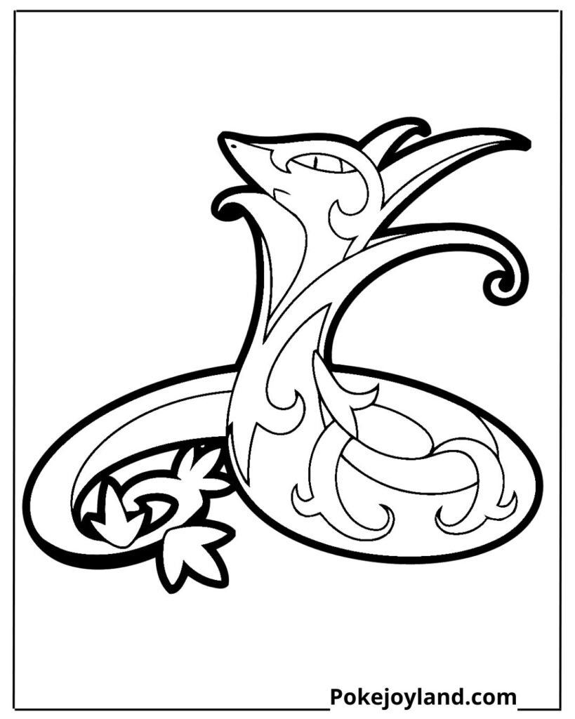 Serperior coloring page