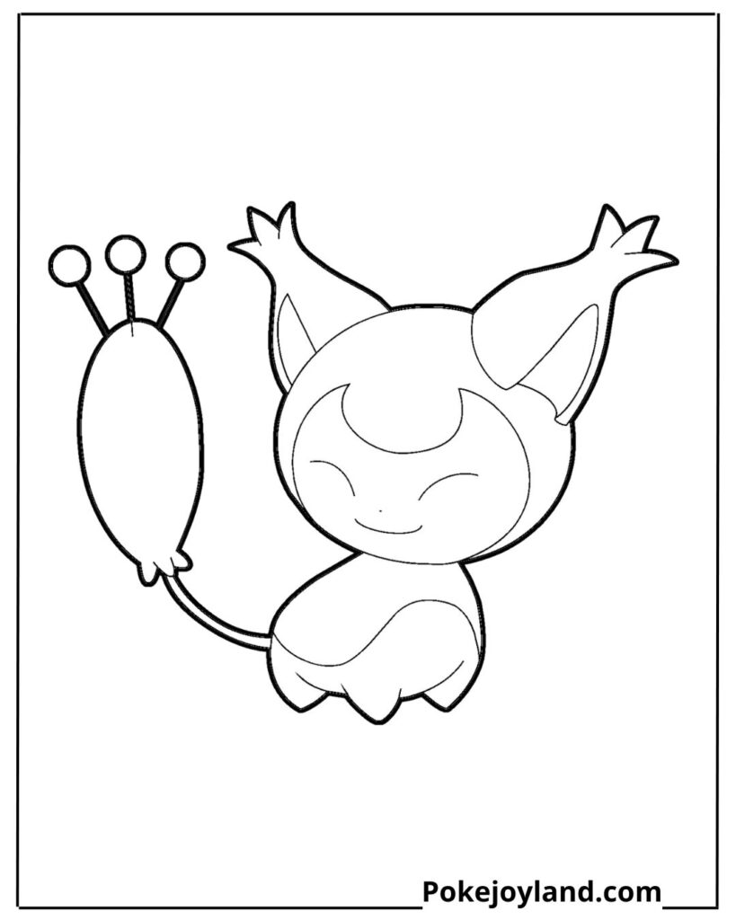 Skitty coloring page