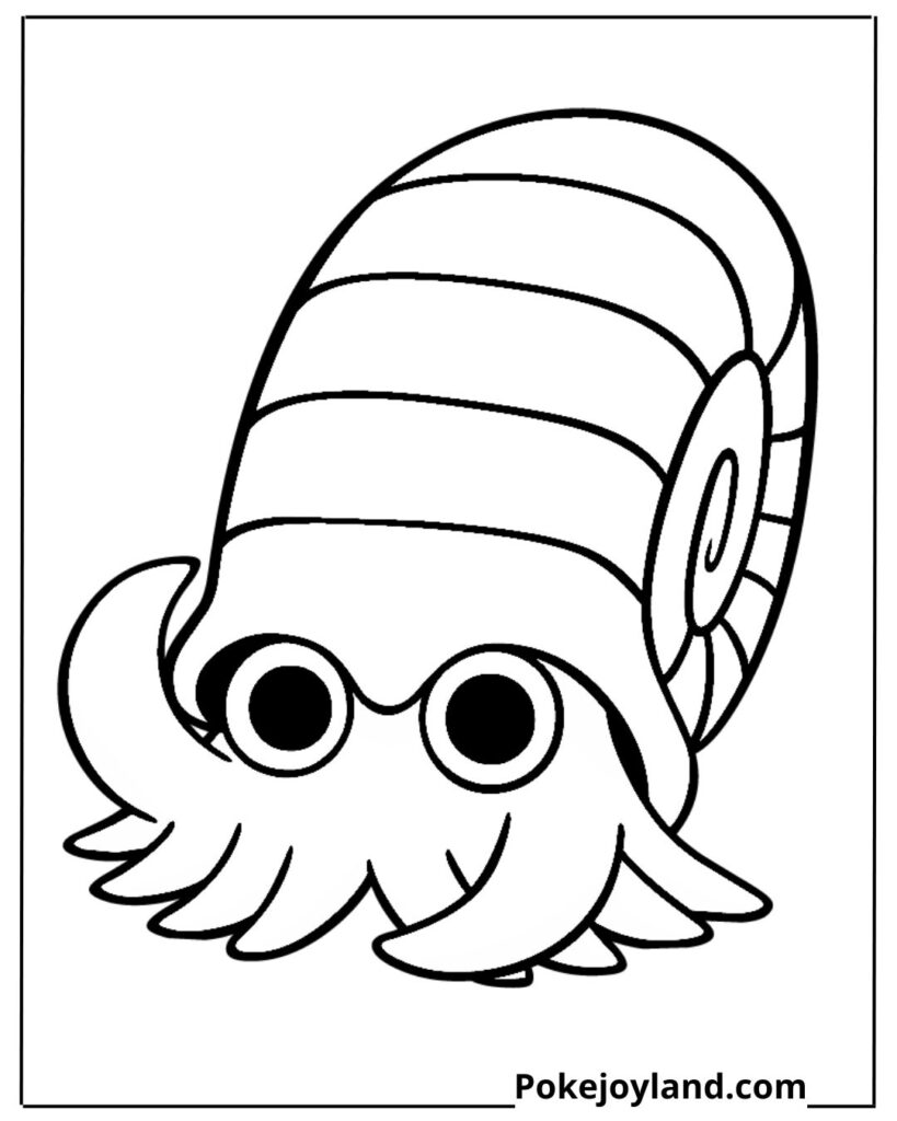 Omanyte coloring page