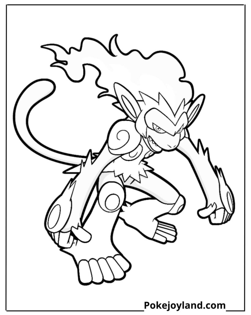 Infernape coloring page