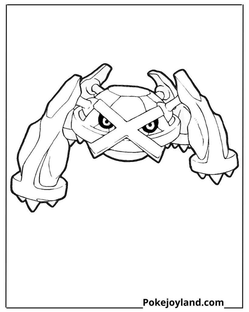 Metagross coloring page