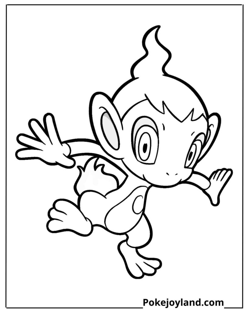 Chimchar coloring page