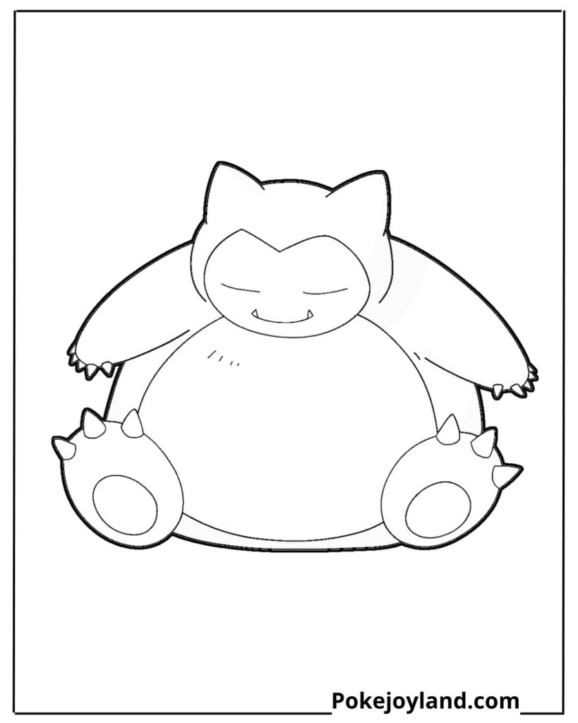 Snorlax coloring page