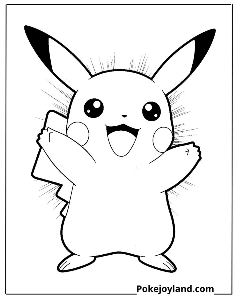 Pikachu coloring page