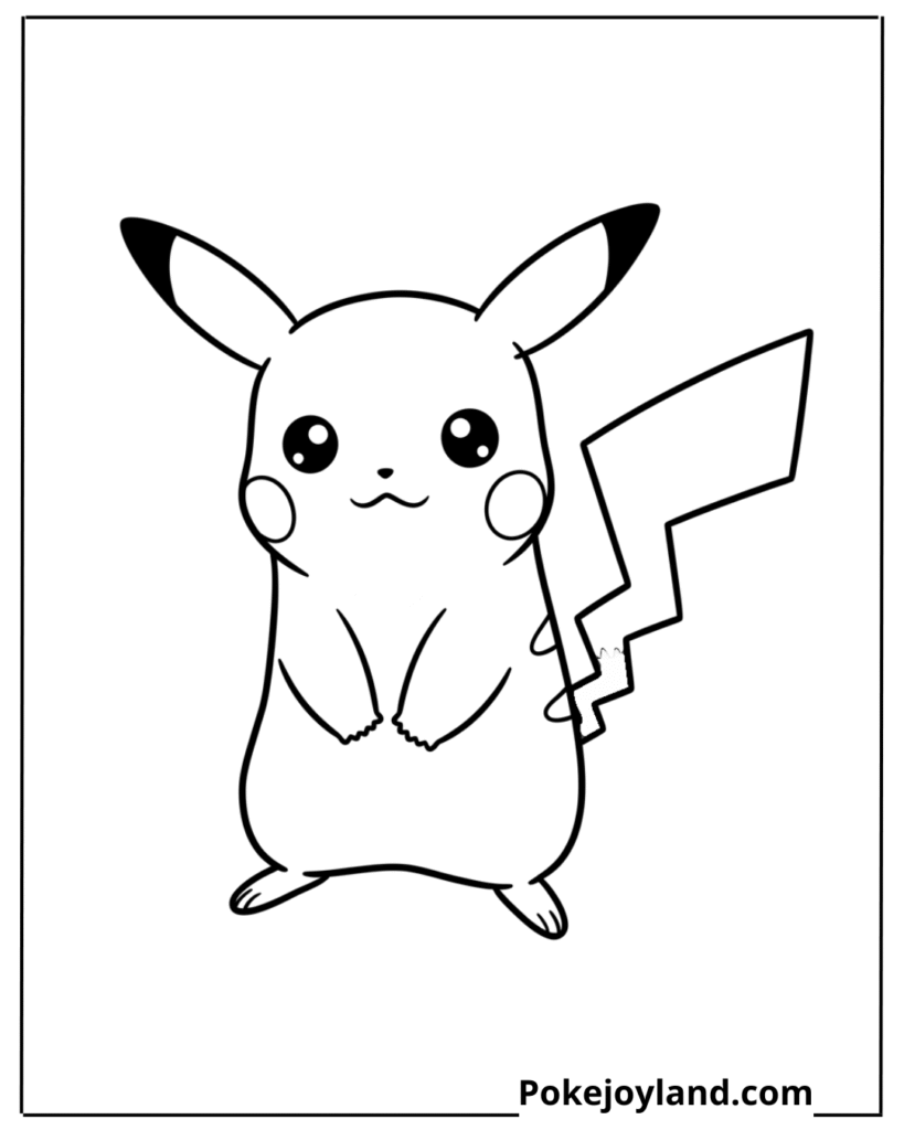Pikachu Coloring Page