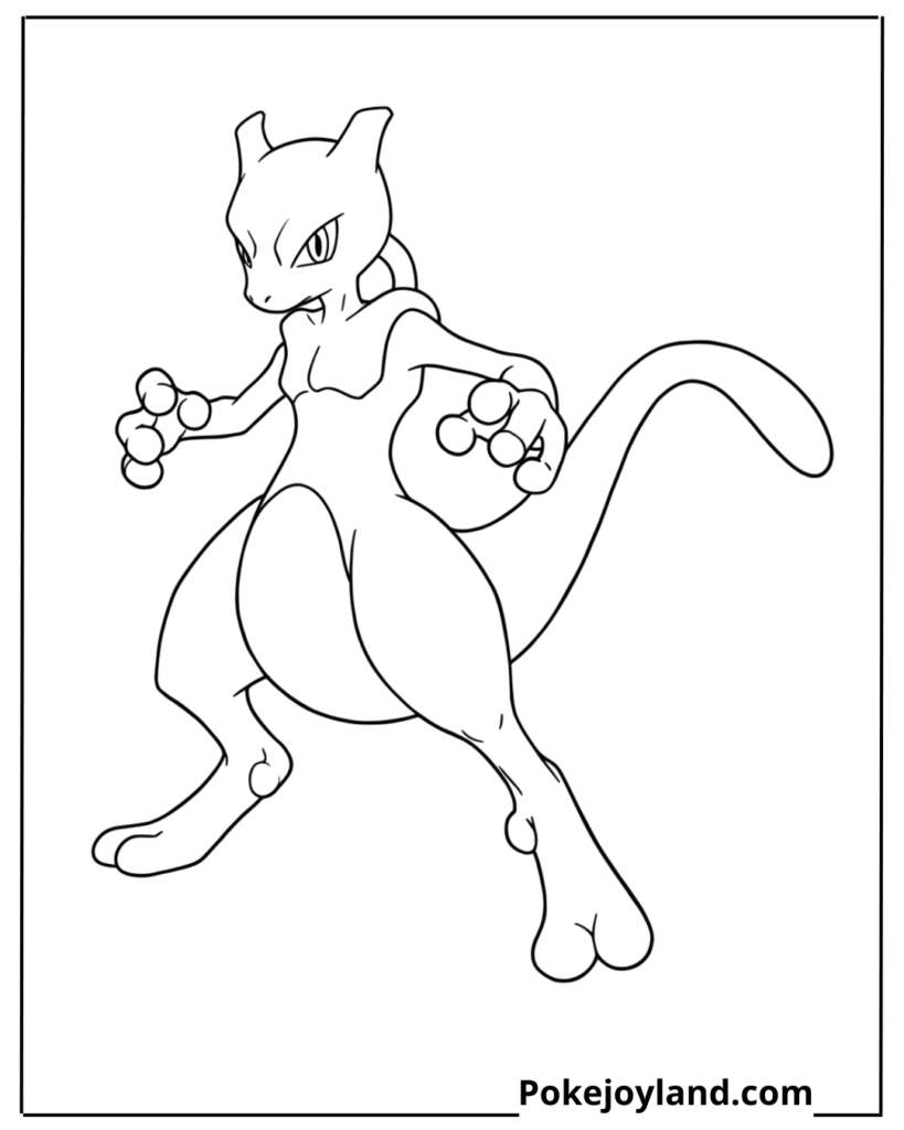 Mewtwo coloring page