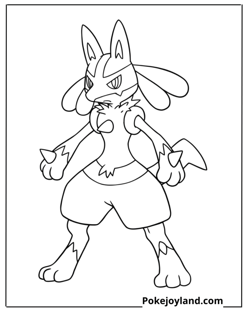 Lucario coloring page