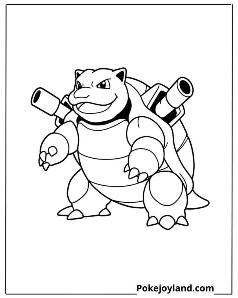 Blastoise Coloring Page