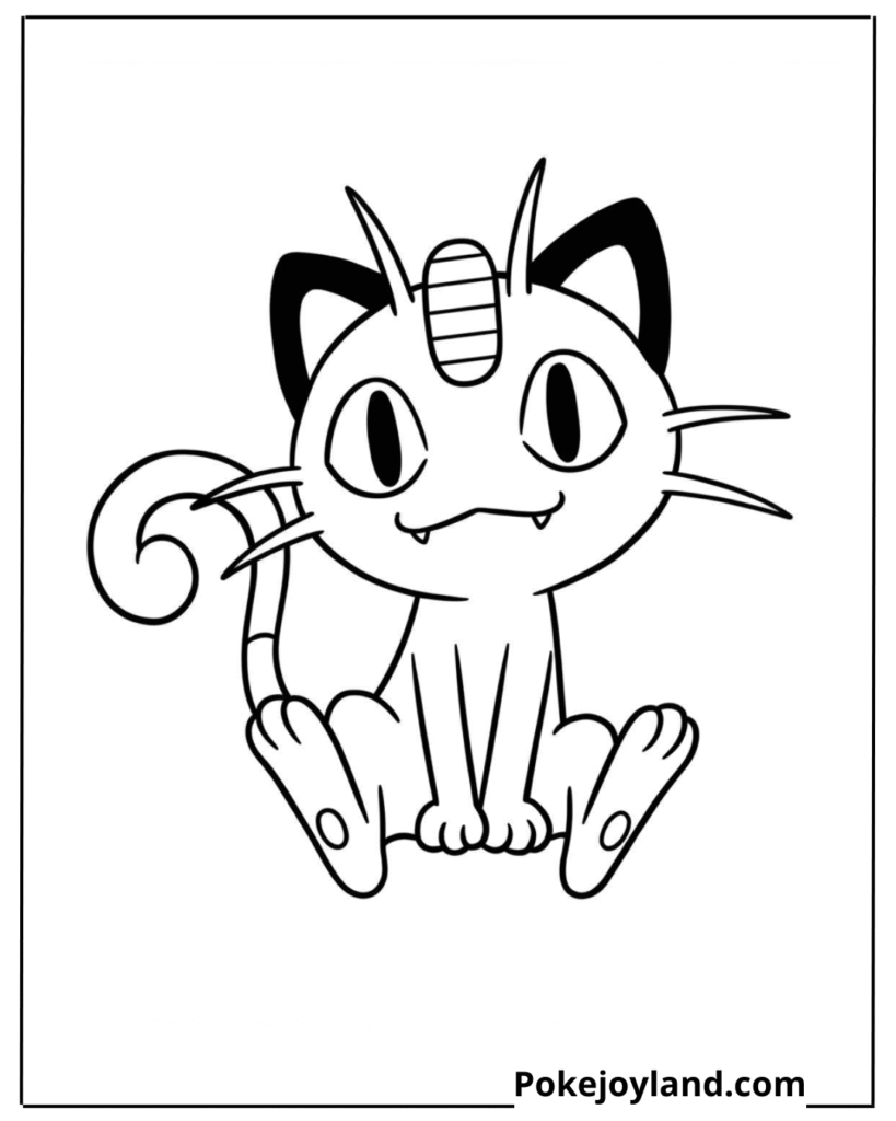 Meowth coloring page