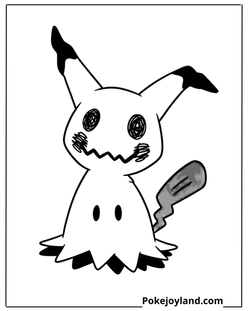 Mimikyu Coloring Page
