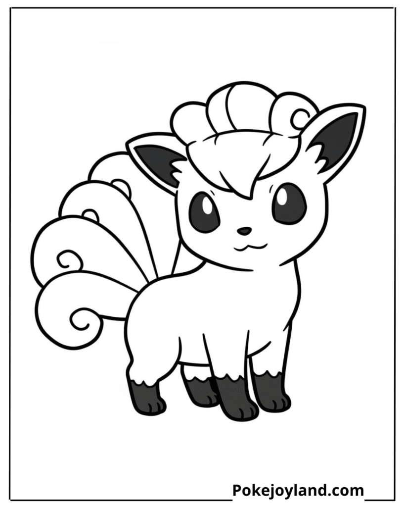 Vulpix coloring page