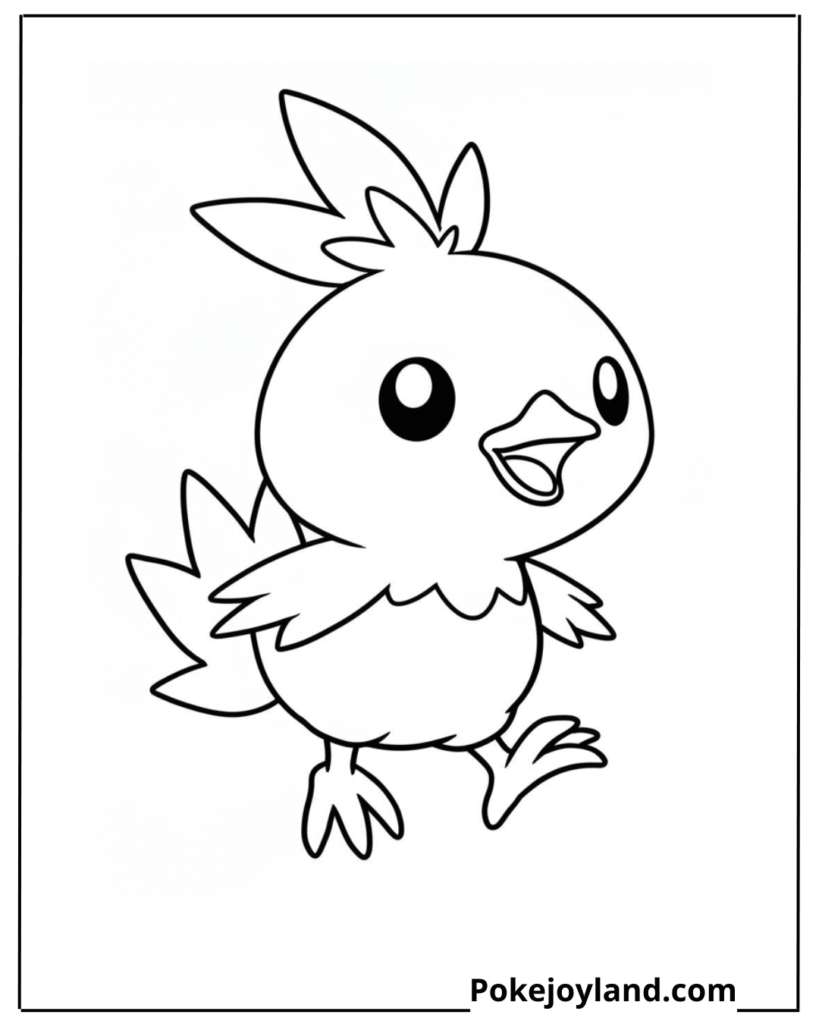 Torchic coloring page