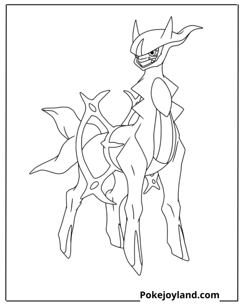 Arceus coloring page
