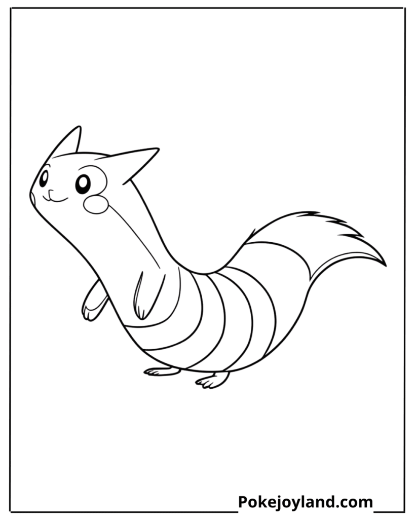 Furret coloring page