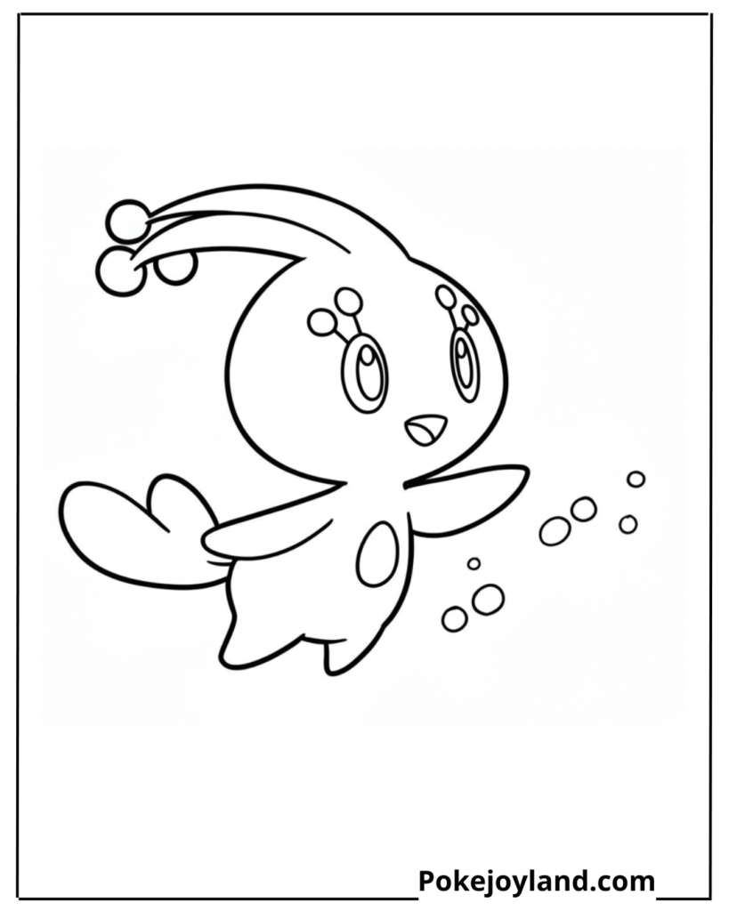 Manaphy coloring page