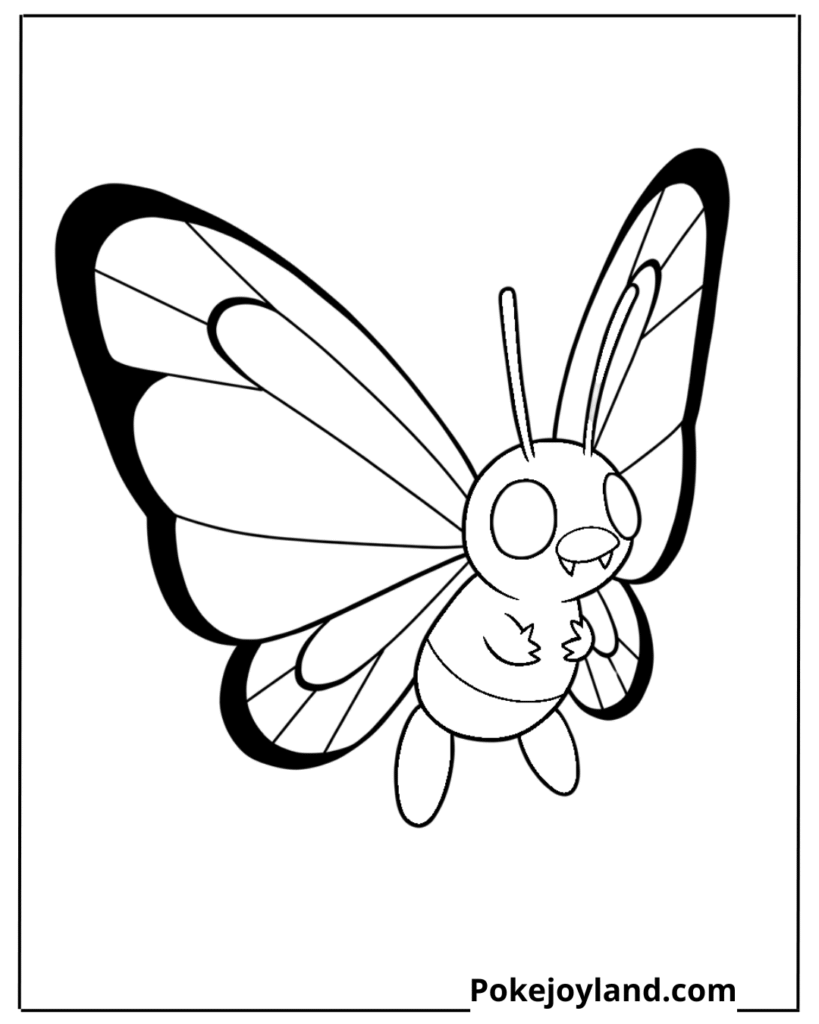 Butterfree coloring page