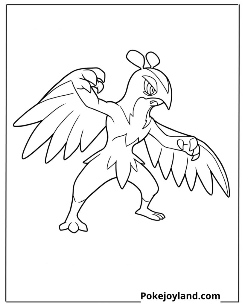 Pokemon Hawlucha coloring page