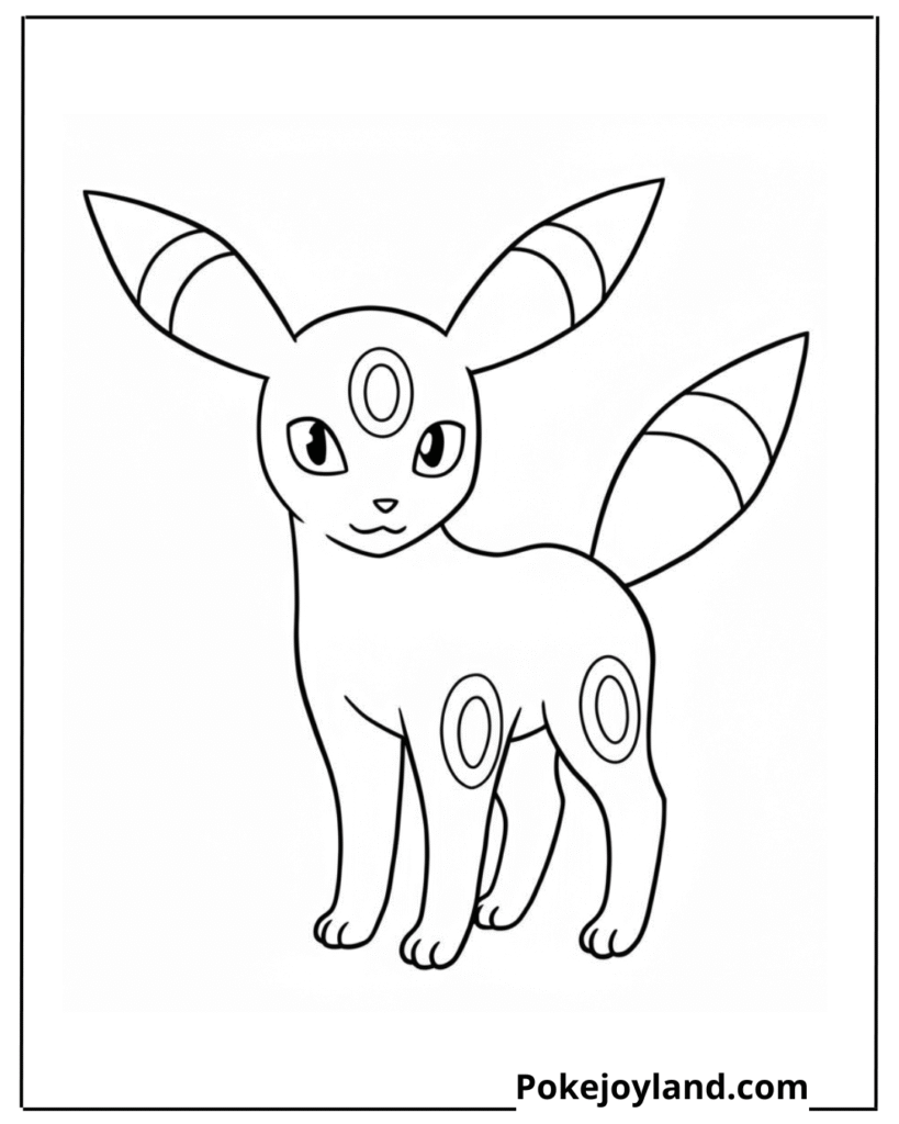 Umbreon coloring page