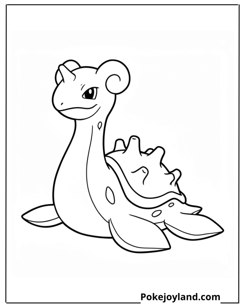 Lapras coloring page