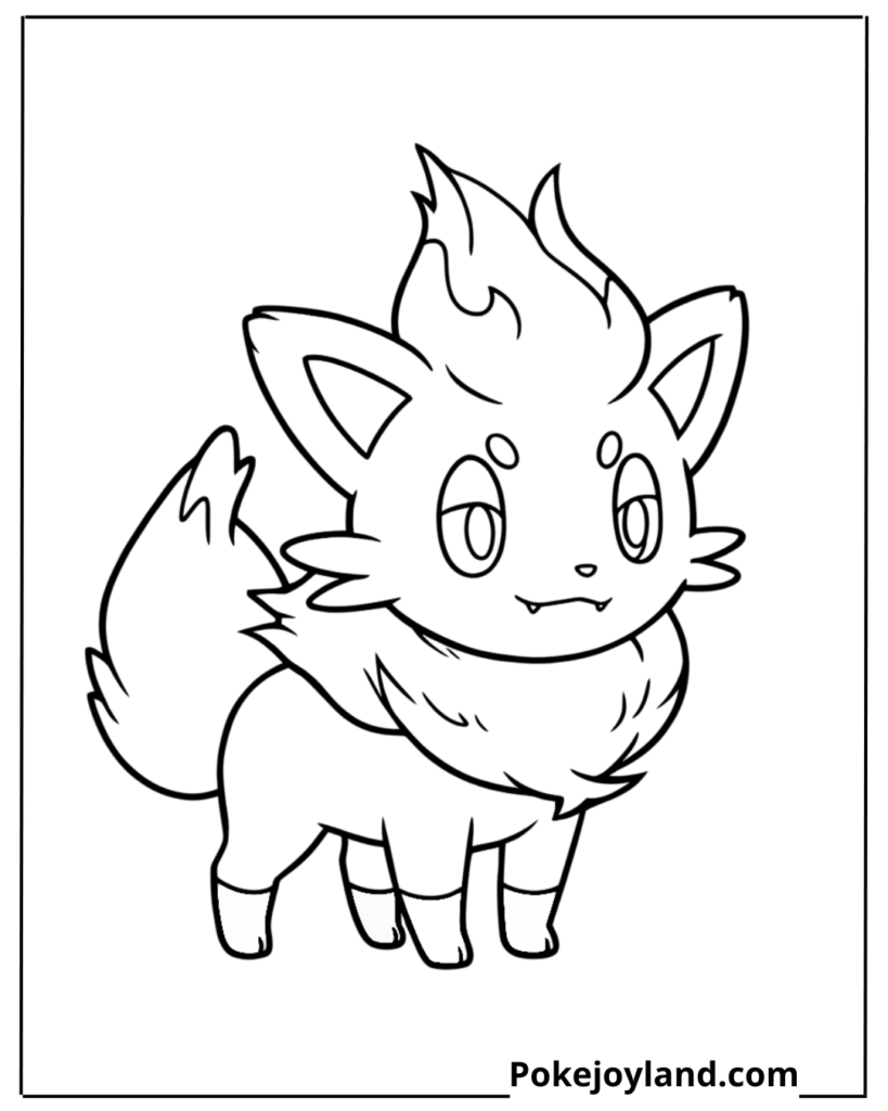 Zorua coloring page