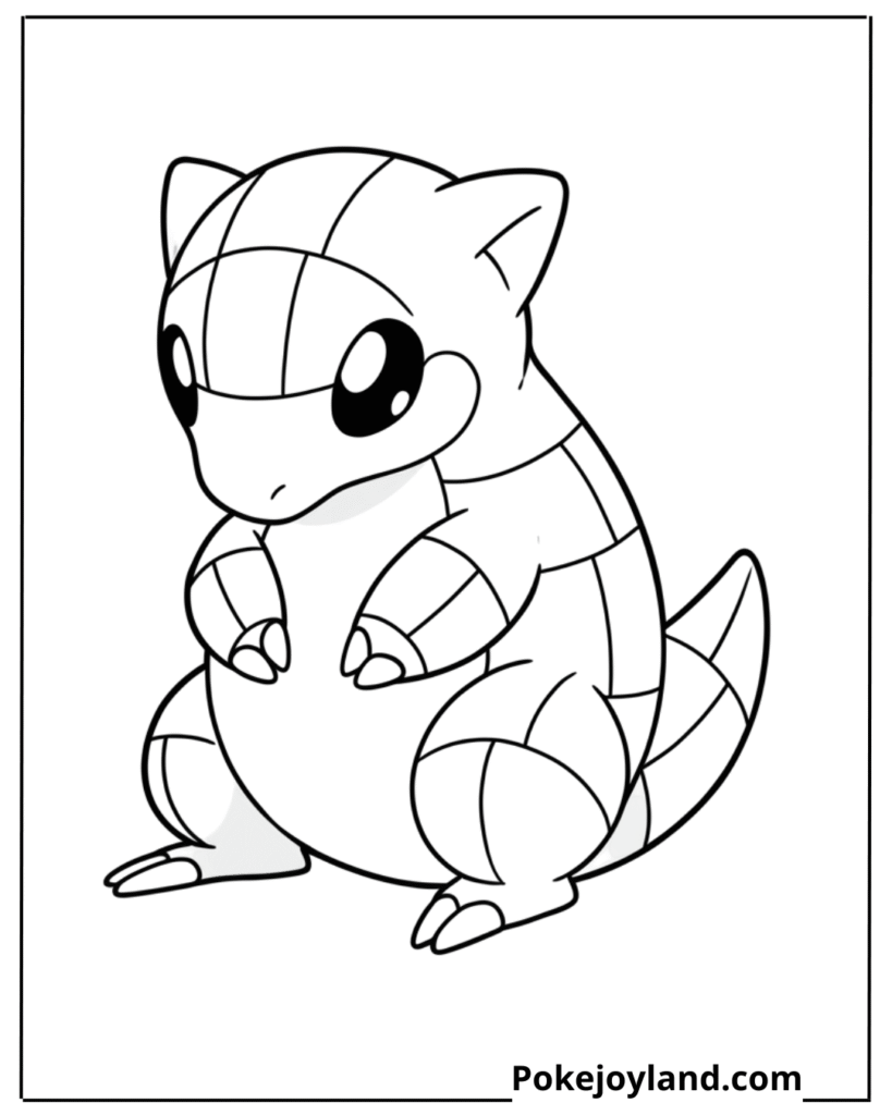 Sandshrew coloring page