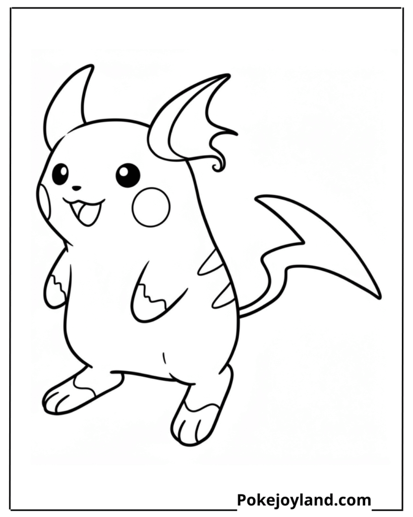 Raichu coloring page