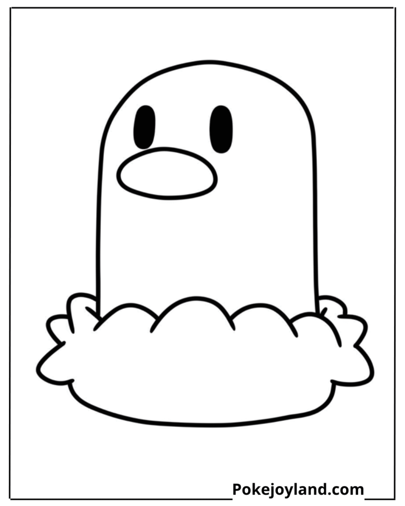 Diglett coloring page