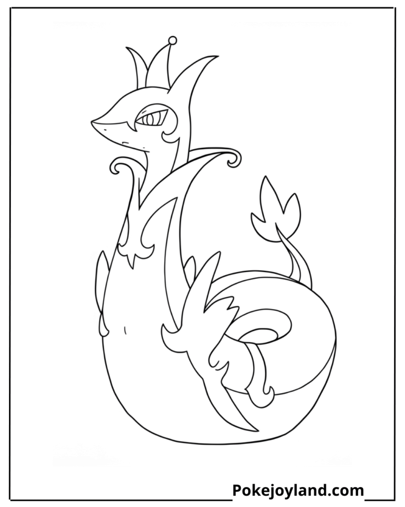 Serperior coloring page