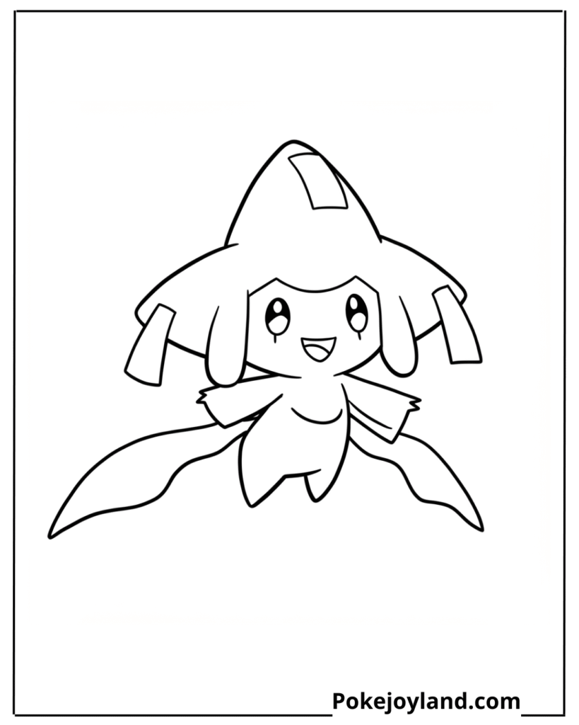 Jirachi coloring page