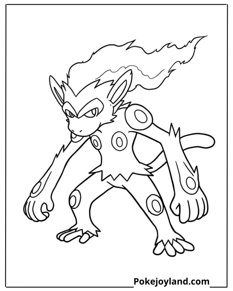 Infernape coloring page
