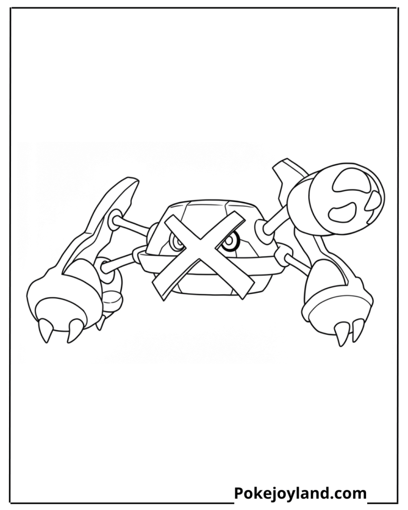 Metagross coloring page