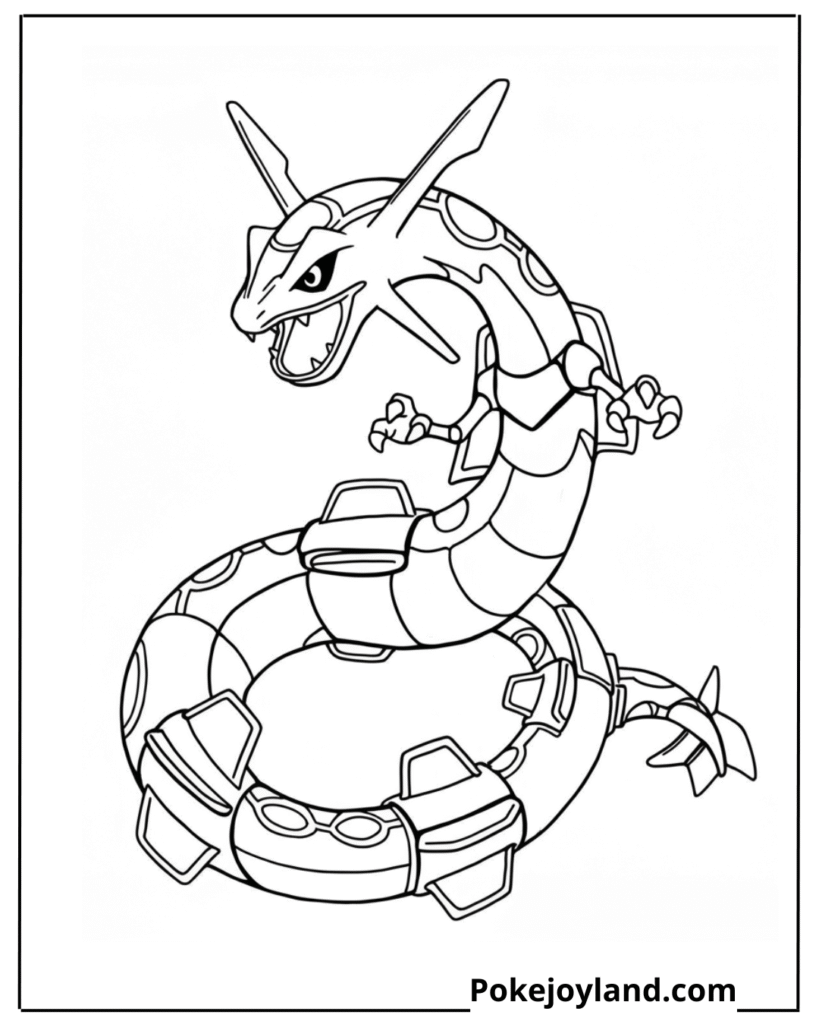Rayquaza coloring page
